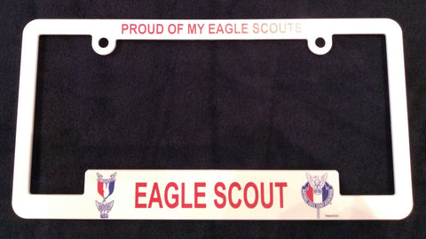 Eagle Scout License Plate Frame "Proud Of My Eagle Scouts"