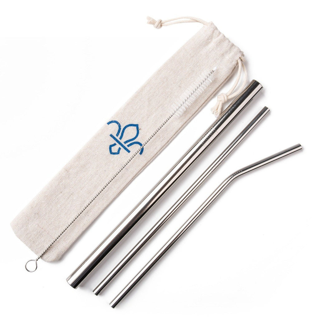 World Scout Shop Fleur de Lis Scouts Stainless Steel Straw Set